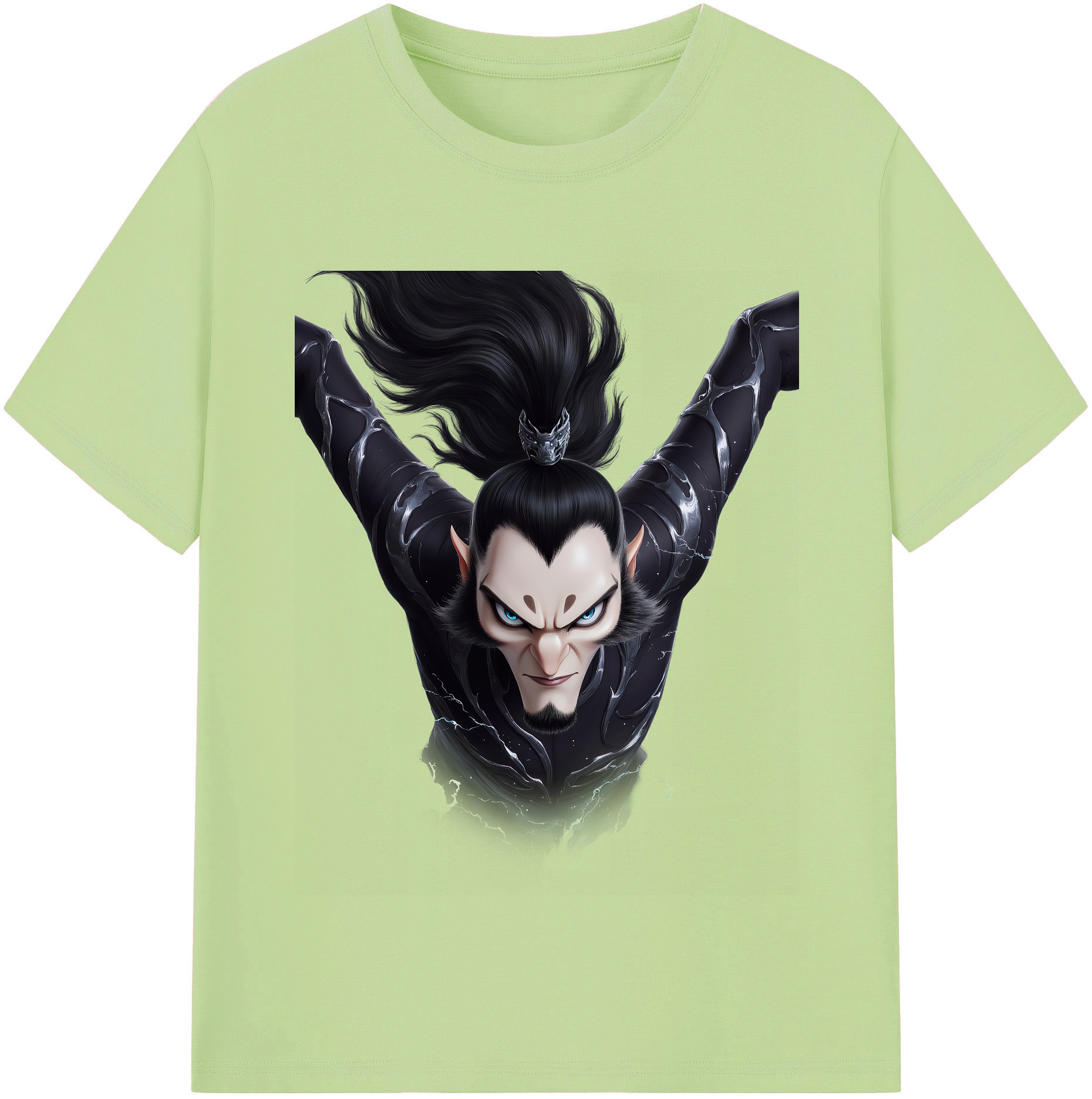 （画像用） Ne Zha 2 ナタ 魔童の大暴れ 綿100％半袖Tシャツ（フロントプリント）